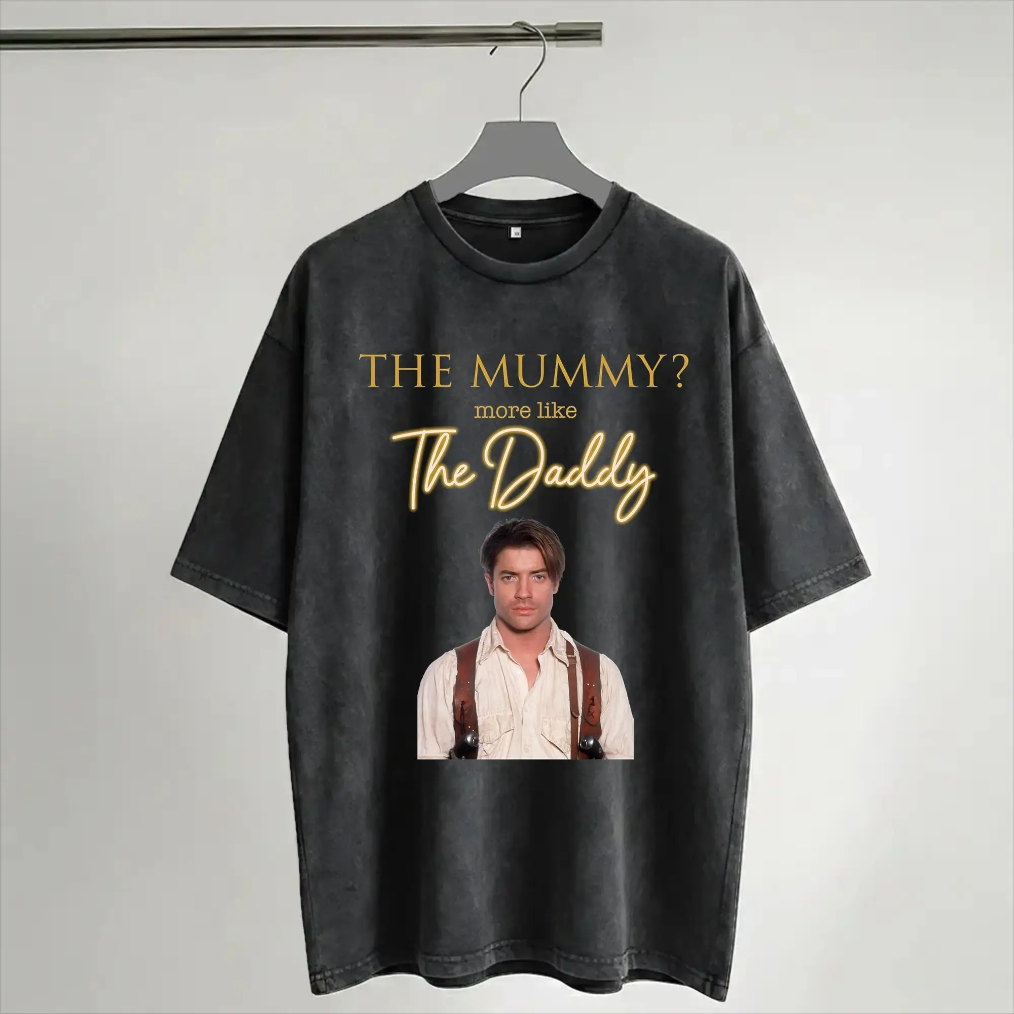 The Mummy 25th Anniversary T Shirts Hip Hop Washed Short Sleeve Harajuku T-Shirt  Vintage for Men Women Streetwear