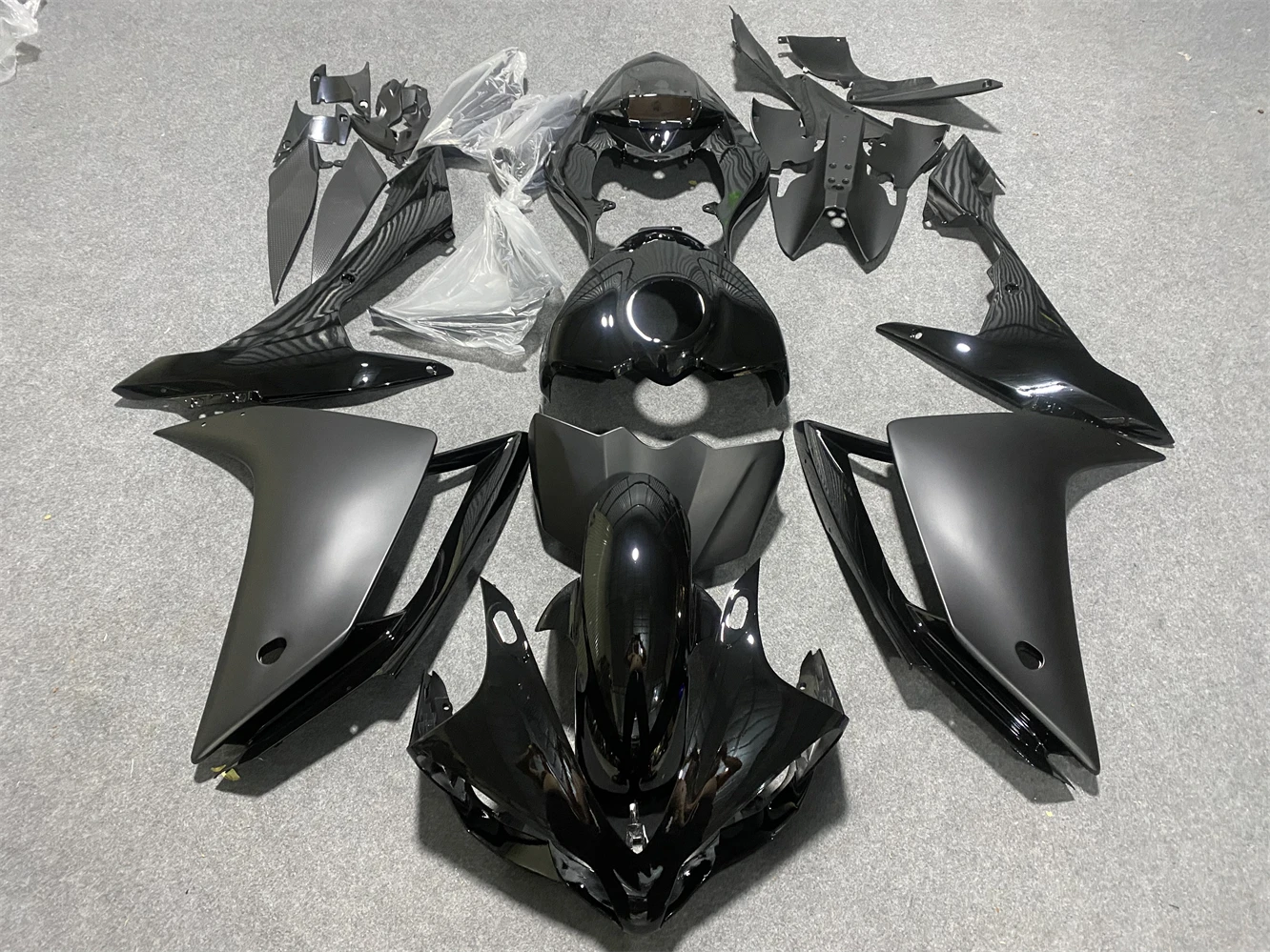 Motorcycle fairing fits YZF-R1 07 08 YZF1000 2007 2008 Fairing extinction Black Glossy black motorcycle housing