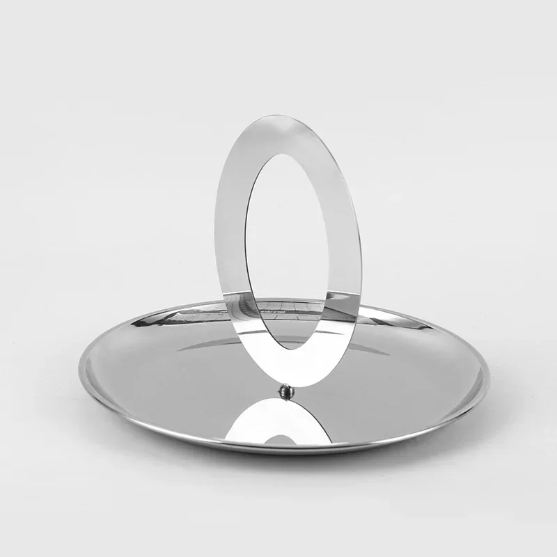 Handheld Silver Stainless Steel Tray, Metal Trays, Dessert Trays, Cake Rack, Jewelry Storage Rack, Service Tray, Organizer