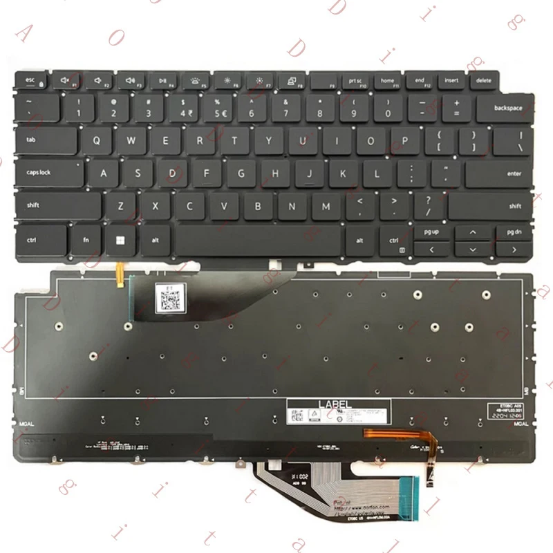 

Запасная черная клавиатура WW с подсветкой для ноутбука DELL XPS 13 7390 9310 2-в-1 P103G