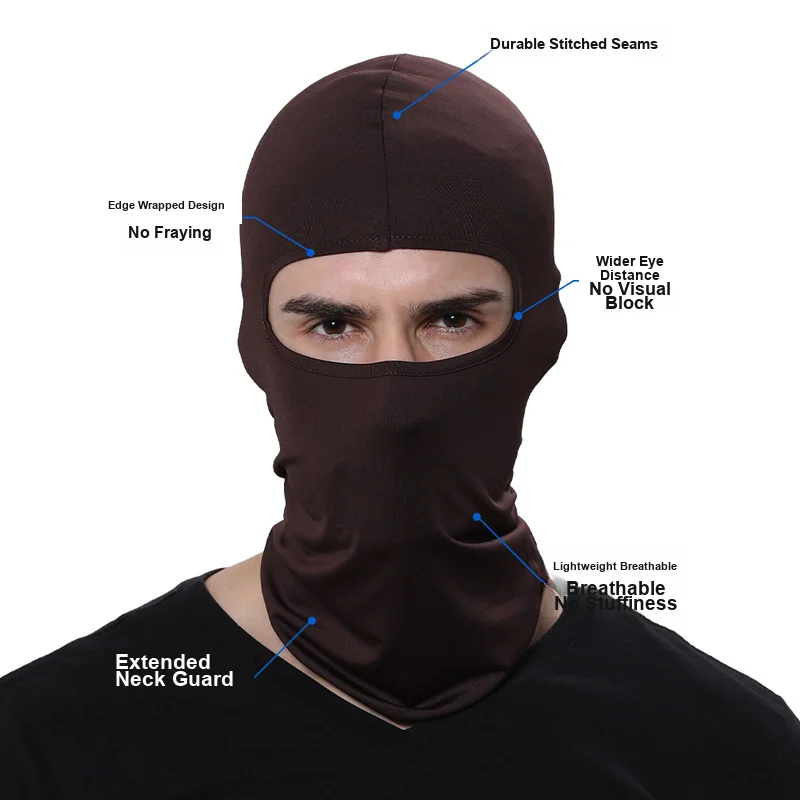 Cycling Sun Protection Face Mask Full Face and Neck Coverage Thin Style for Motorcycle Bicycle Helmet Liner Outdoor Use