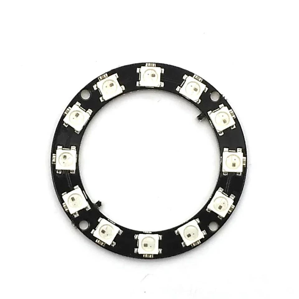 RGB LED Ring 12 Bits WS2812 WS2812 5050 RGB LED Spot Integrated Driver Control Serial Module for Arduino I2C Controller