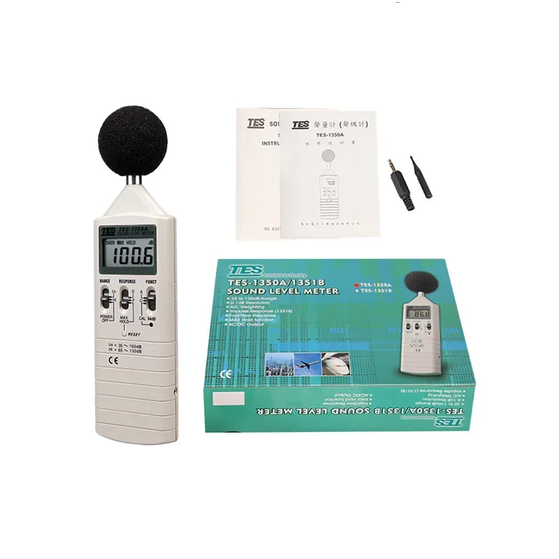 Sound Level Meter 35-130 dB 0.1dB Resolution TES1350A