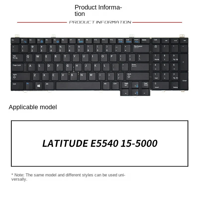 

Замените костюм для клавиатуры ноутбука DELL Latitude E5440 Y4H14 E5540 15-5000