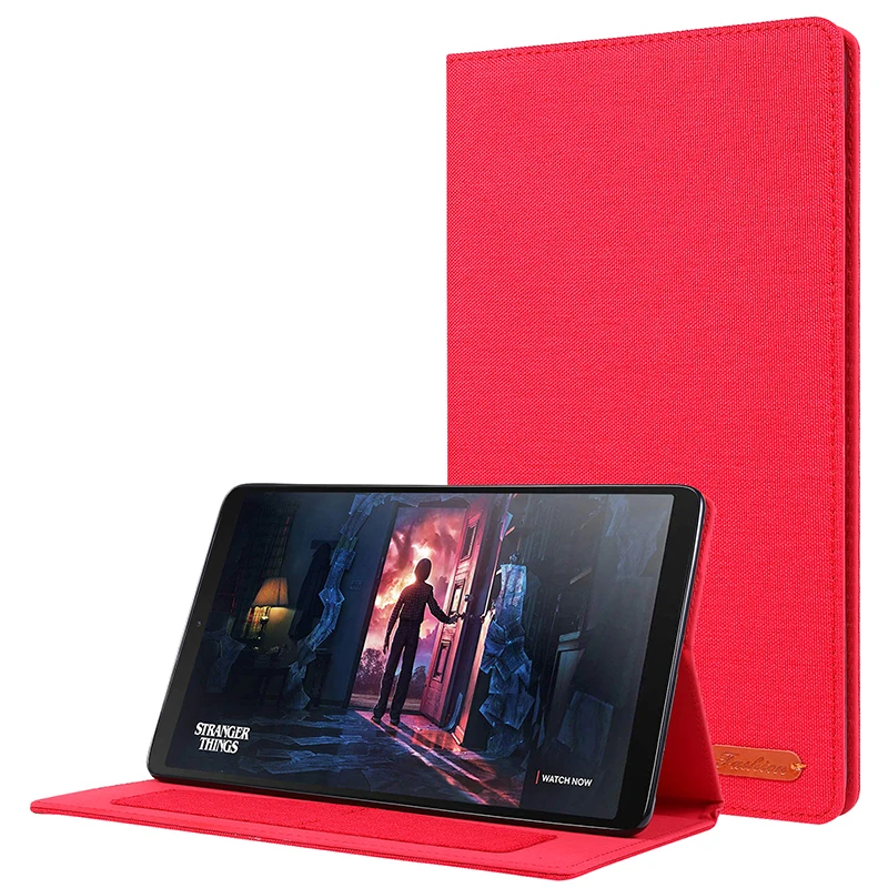 

For Samsung Galaxy Tab T510 T515 Business Case - Premium Protective Cover with Kickstand & Fabric Texture | Slim Durable