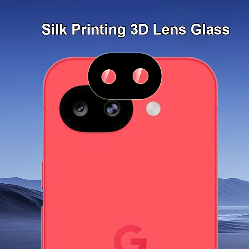 

For Google Pixel 10 10a 9 9a 8 8a 7 7a 6 6a Pro XL Fold Camera Black Silk Printing Lens 9H Tempered Glass Protector Film Guard