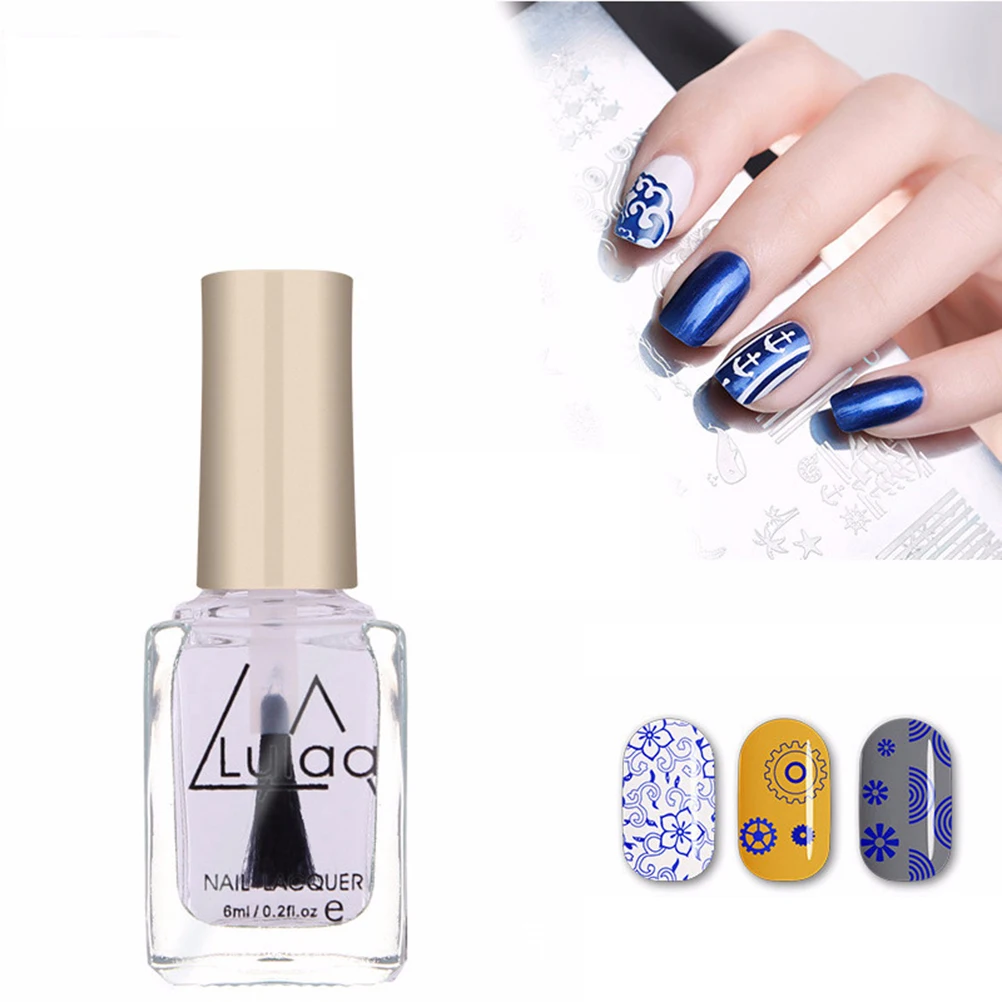 

5 Pcs Stamping Polish Glossy Long Lasting Soak Off Gel Gel Polish Varnish Custom Design Nail Printing Set