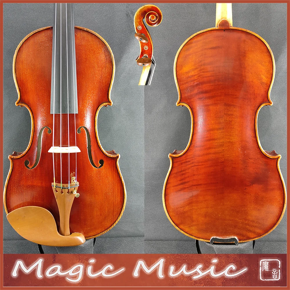 50 Years Old Spruce, The Red Mendelssohn Violin 4/4 Size #3123, ca.1721 Stradivarius Violine, Handmade Oil, Antiqued Varnish