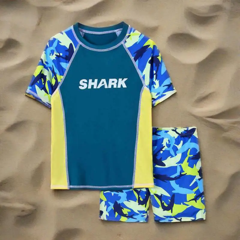 

Summer Children Outdoor Sports Tops Shorts Sets Fashion Breathable Casual Clothes Sets for Running Basketball Football Cycling