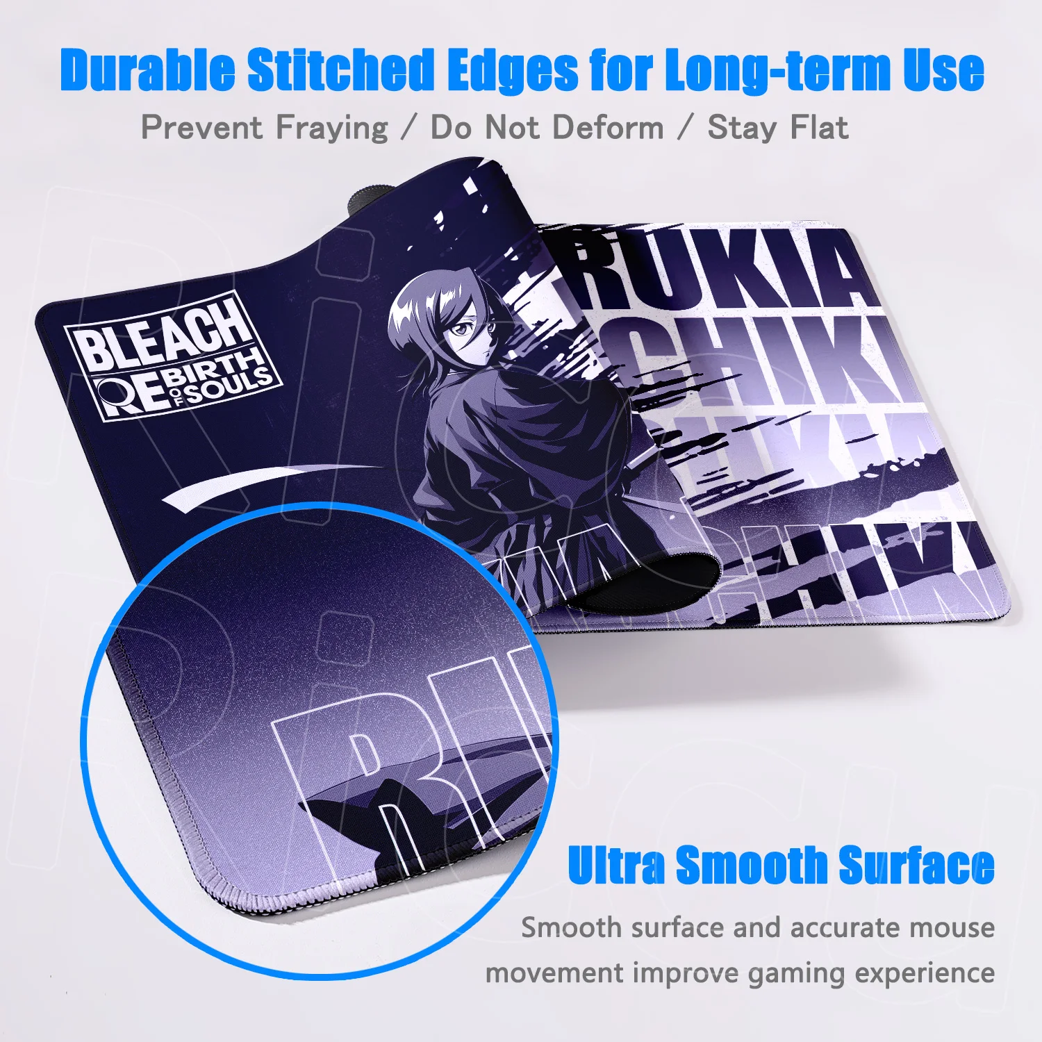Игровой коврик для мыши BLEACH XXL для ноутбуков, офисный прочный настольный коврик 900x400 мм Kuchiki Rukia Gamer, шкаф, клавиатура, ковер, скоростной коврик для мыши