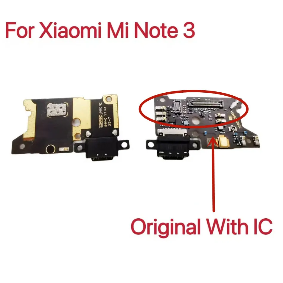 

USB Charging Port Plug Dock Connector Board Flex Cable With Full IC For Xiaomi Mi Note 3 Charging Connector Board