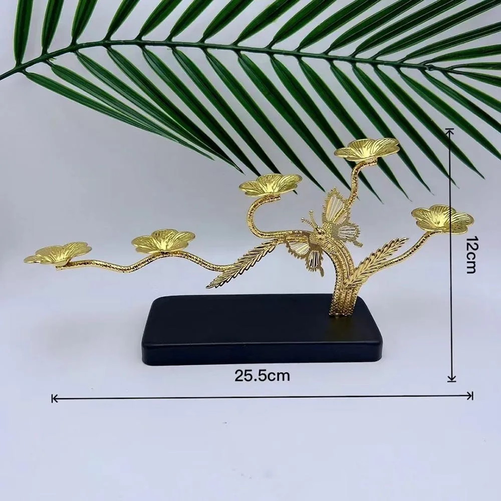 Butterfly and Flower Branch Crystal Ball Stand Multi-Position Metal Display Base Sphere Holder Mineral Specimen Home Decor