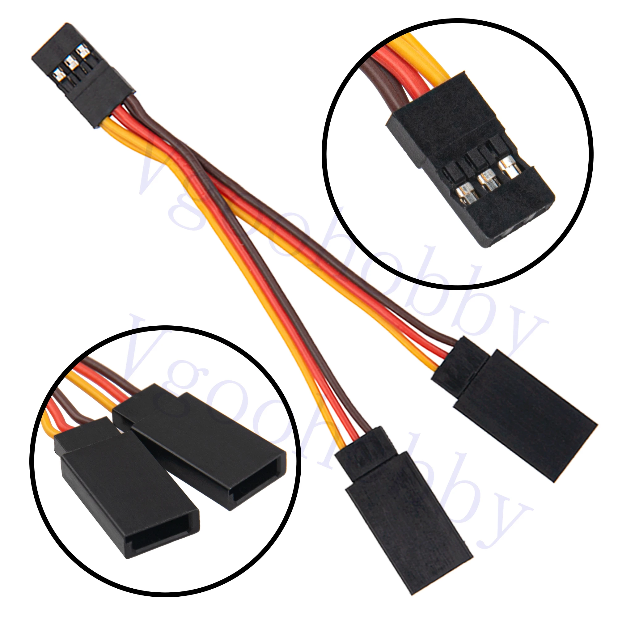 6Pcs JR Style Servo Splitter Cable, 2.75\