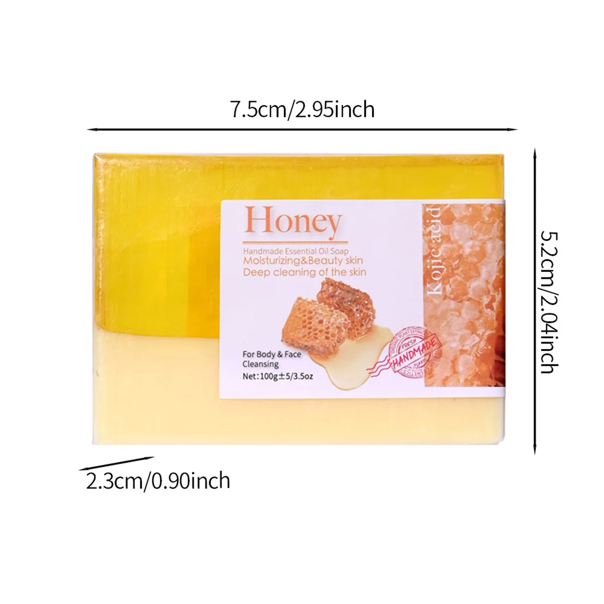 Two tone honey goat milk handmade soap cleansing essential oil soap refreshing oil control bath soap