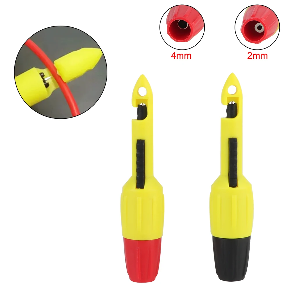 

Insulation Piercing Clip Tool 2mm/4mm Socket 2pcs for Multimeter Voltage Voltmeter Testing Wire Piercing Puncture Probe