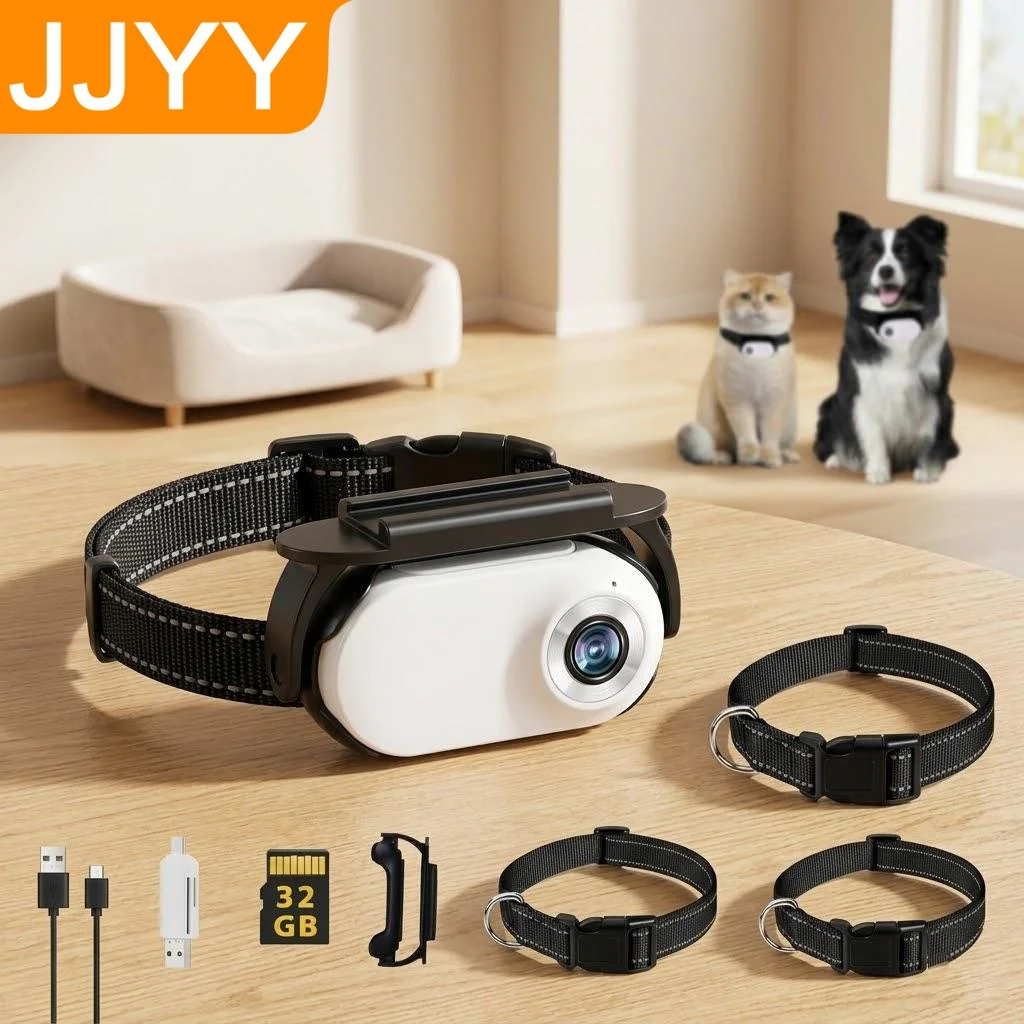 

Беспроводная мини-камера 1080P HD на ошейник для собак и кошек, для записи видео в помещении и на улице, для спорта и активного отдыха, аксессуары для собак