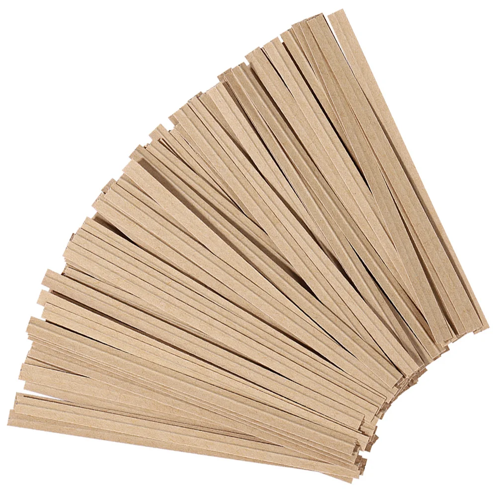 1000 Pcs Decorative Twist Ties Kraft Paper Convenient Gift Bag Cable Delicate Bread Party Supply Iron