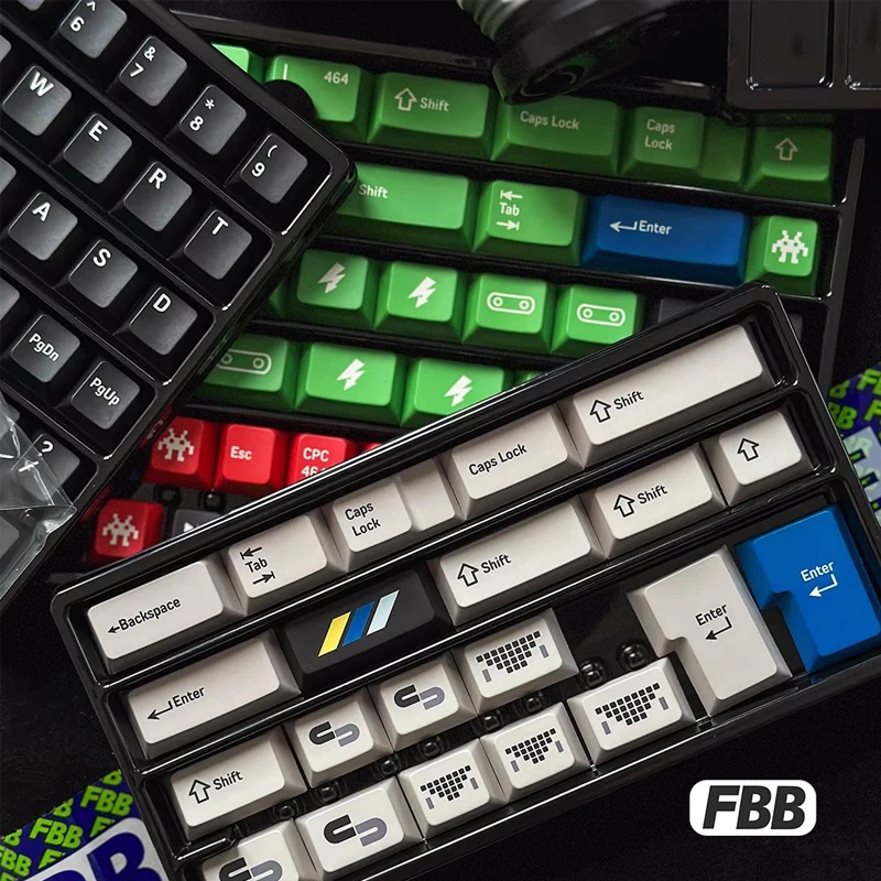FBB أغطية المفاتيح CPC 464 نمط PBT الكرز الشخصي لوحة المفاتيح الميكانيكية أغطية المفاتيح 1.5 مللي متر مفتاح الحرفي لملحقات الكمبيوتر المحمول 188/190 مفاتيح