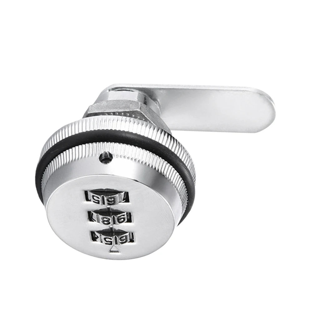 

Adjustable 3-Dial Combination Cam Keyless Security Code For Mailbox Cabinet Drawer Cupboard niture Silver 1000 Combinations