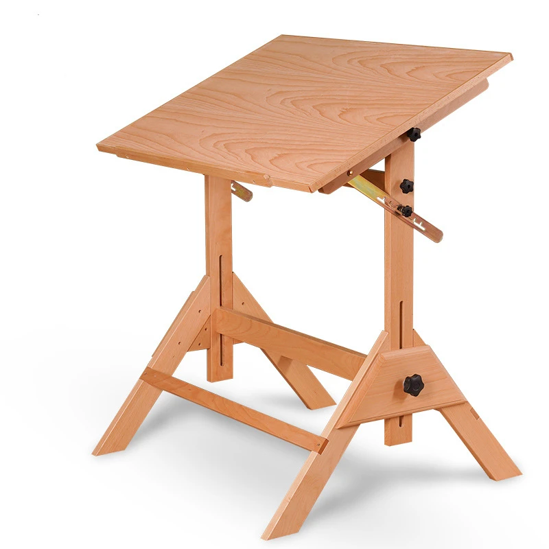 Solid Wood Drafting Table, Designer Drawing Table