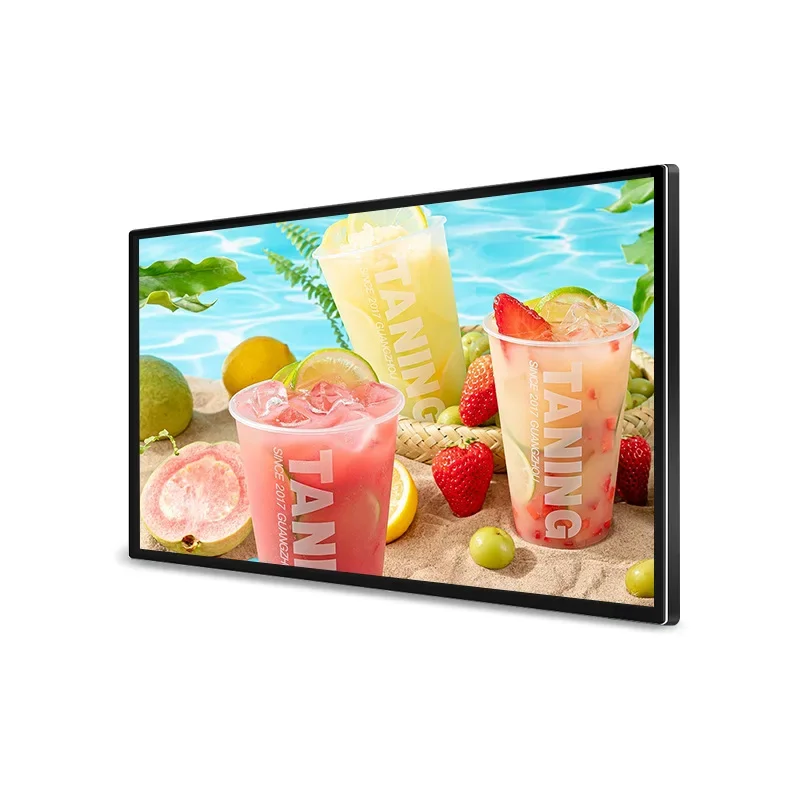 65 Inch Wall Mounted Android LCD Touch Screen Interactive Panel Digital Kiosk Machine Advertising Menu Board For Restaurant