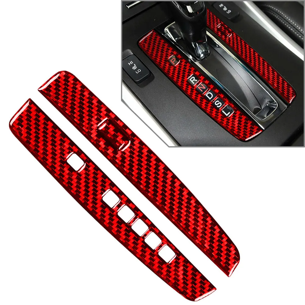 

3 Pcs LHD Carbon Fiber Car Interior Gear Shift Cover Trim Decoration For Honda Accord 2013 2014 2015 2016 2017