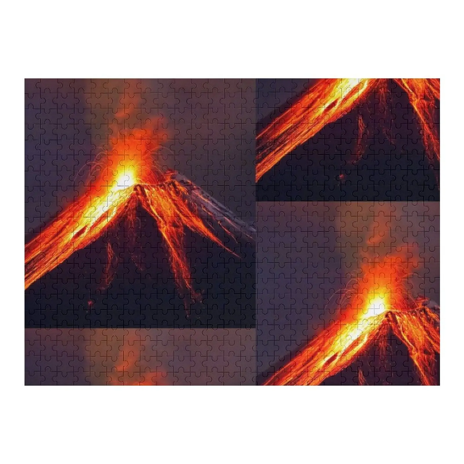 

Erupting Volcano Jigsaw Puzzle Wooden Compositions For Children Woodens For Adults Custom Wooden Gift Puzzle