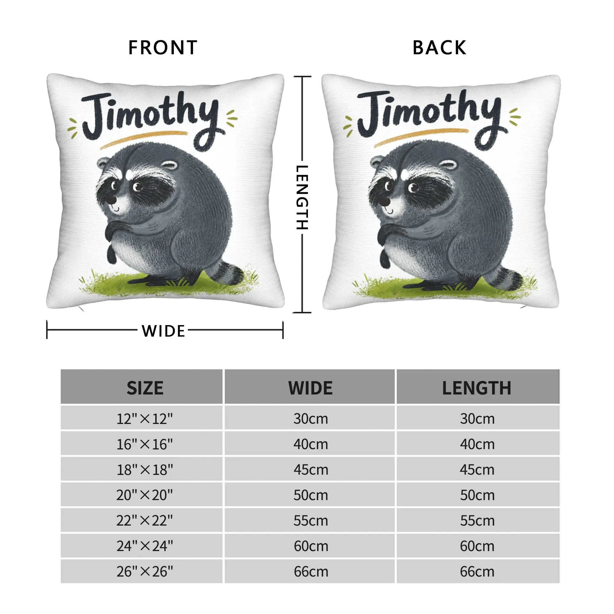 Pillow Case Jimothy Viral Raccoon Shirt Funny Trash Panda Wildlife Comfy  Pillow Cover For Living Room Bed Fashion Pillowcases