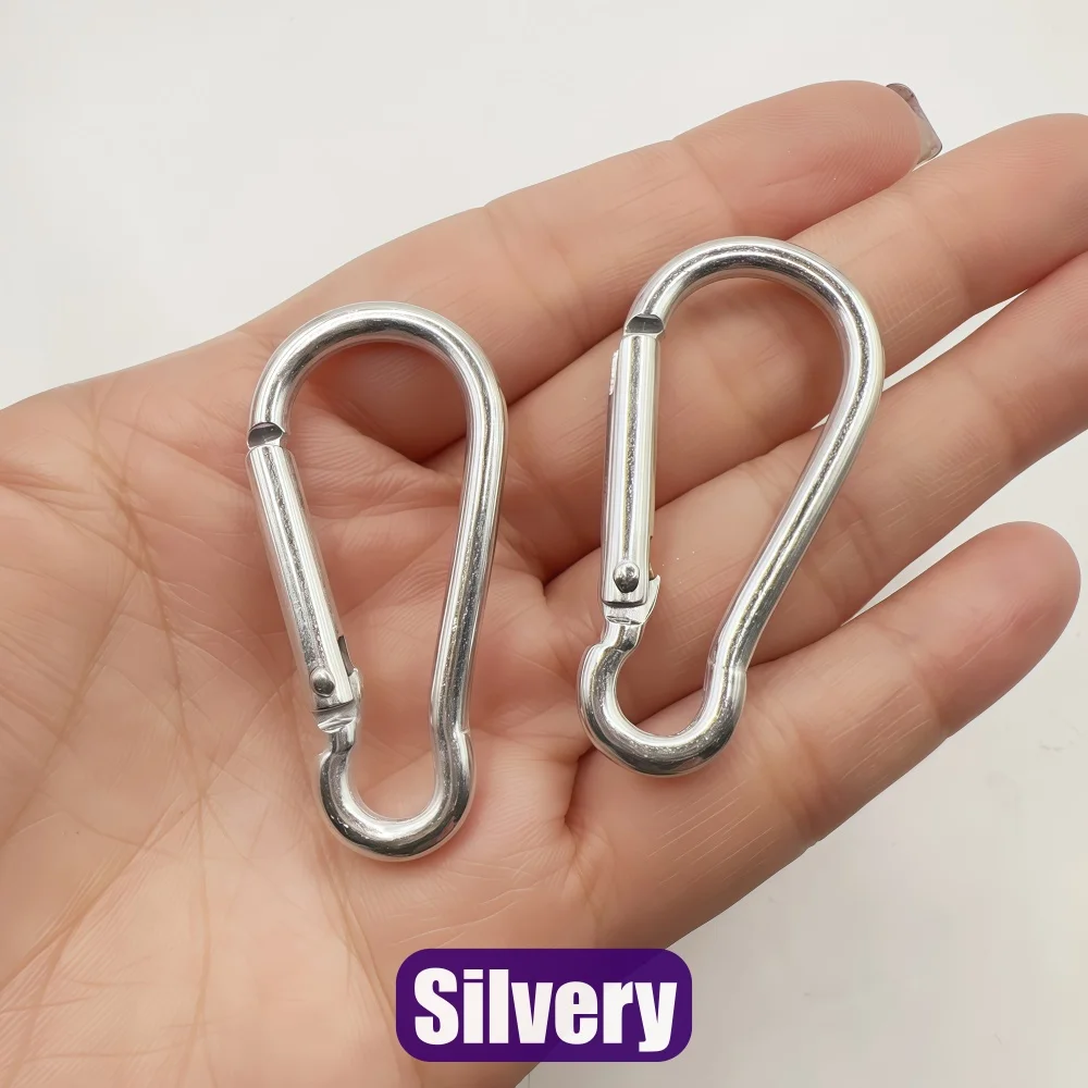 5-100Pcs Aluminium Karabiner Schlüssel Kette Clip Outdoor Camping Schlüsselring Karabinerhaken Wasser Flasche Schnalle Kit Klettern zubehör