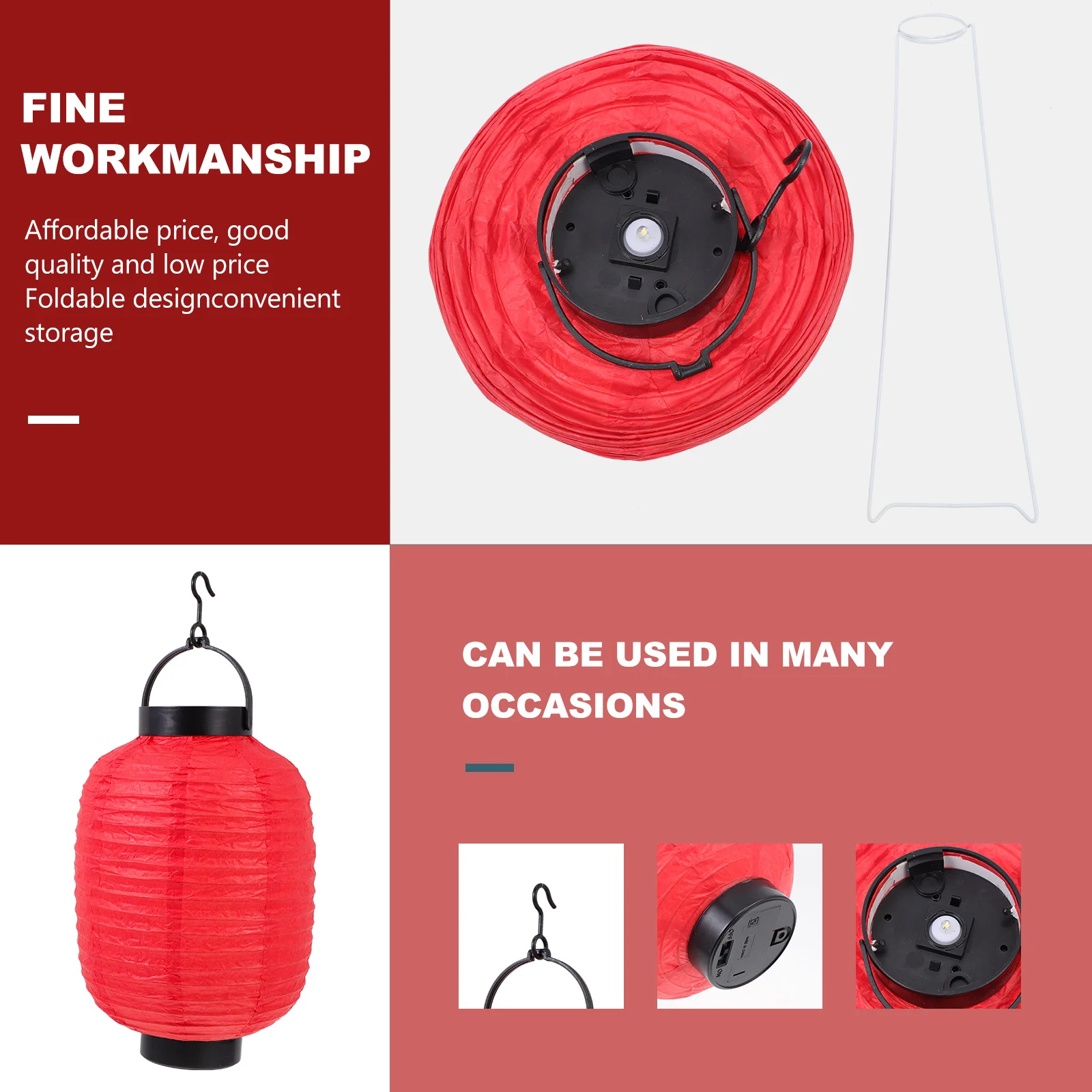 

1Pcs Folding Paper Lantern with Light Design for Garden Wedding Birthday Party Home Decoration DIY Lantern Lamp Hanging Ornament