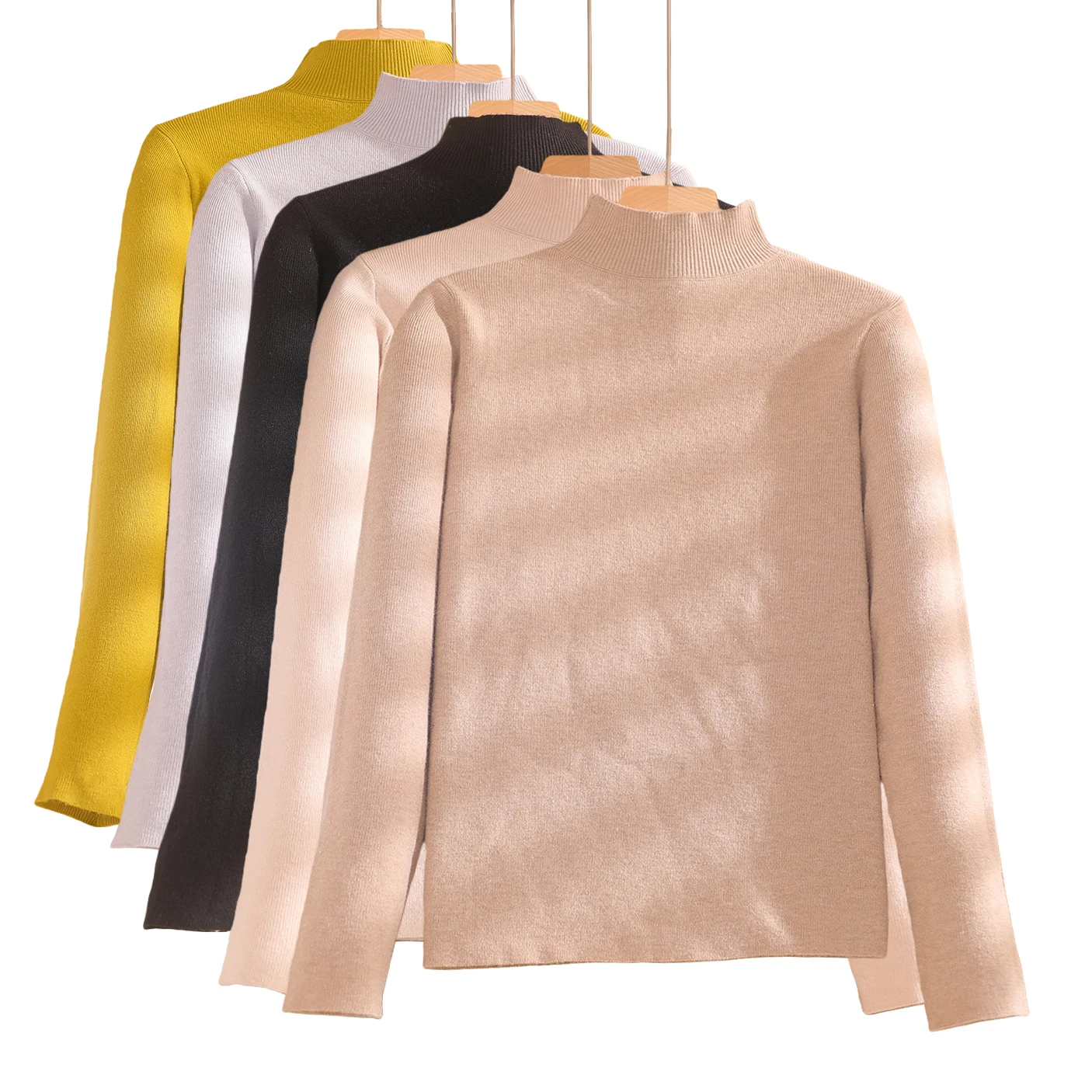 

Женская облегающая трикотажная базовая футболка с длинным рукавом LRXN 2025: Новинка для осени-зимы, модная повседневная модель, цветная