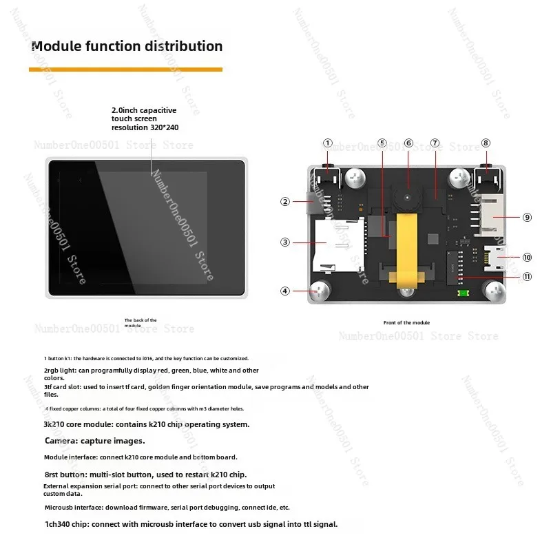 K210 Visual Recognition Module Sensor Face AI Camera Python Development Board