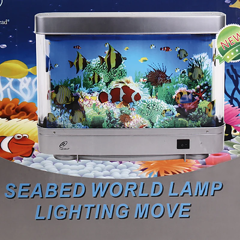 Artificial Tropical Fish Tank Lamps Aquarium Decorative Night Light Dynamic Virtual Ocean Dynamic LED Table Lamp Cute Room Decor