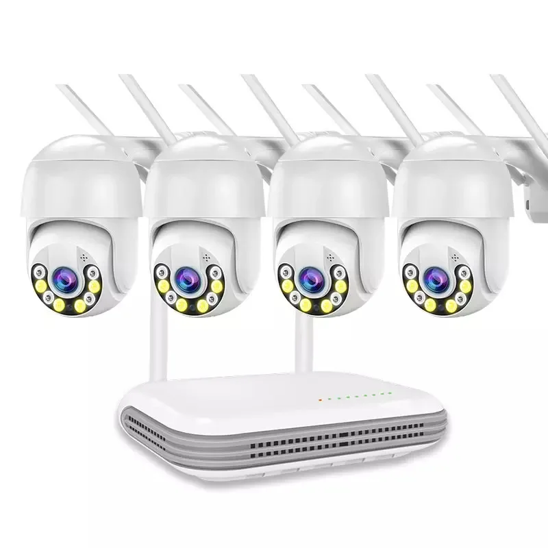 

W208G4 Wireless Ball Player PTZ Camera Monitoring Video Recorder 4-Way Set Double Light Full Color Indoor and Outdoor Universal