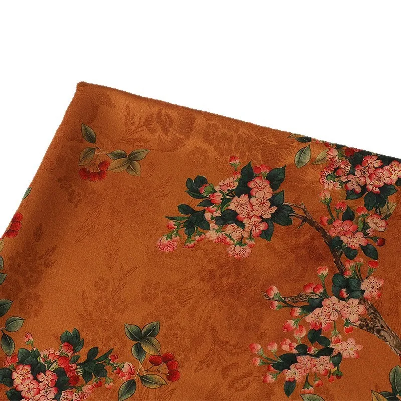 Le tissu jacquard de gaze parfumée à la rose pour cheongsam Hanfu et robe de style chinois est maintenant disponible