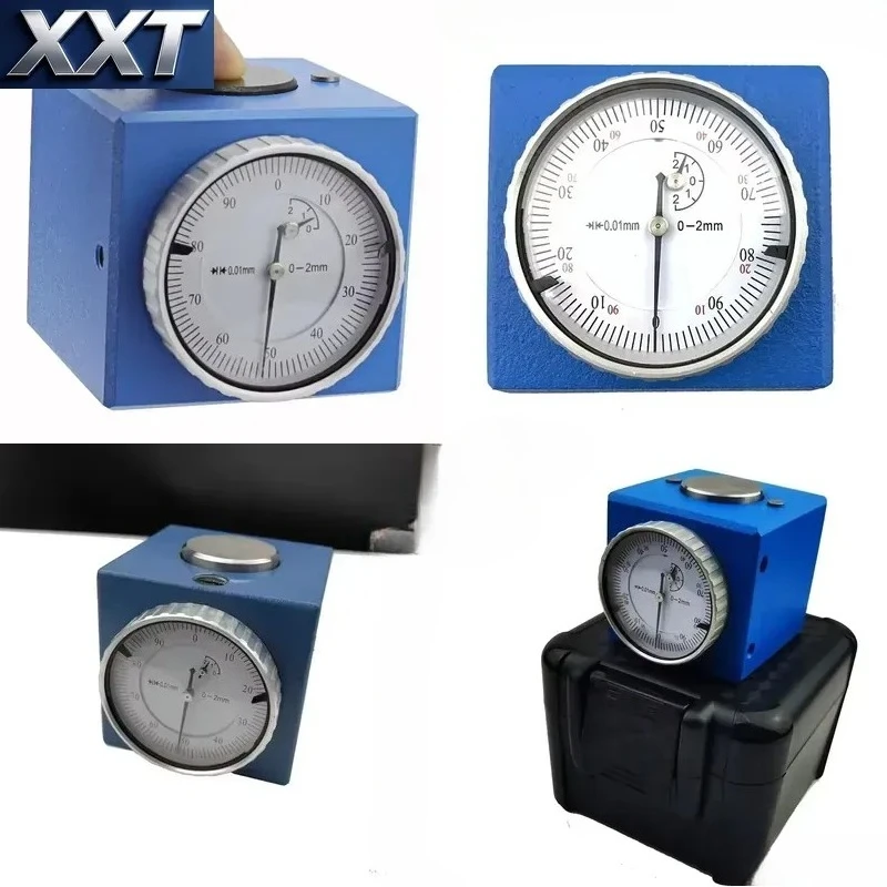 XXT 0-2mm X 0.01mm Measuring Apparatus Metric Range Magnetic Z Axis Tool Dial Zero Pre Setter Gage CNC Inch