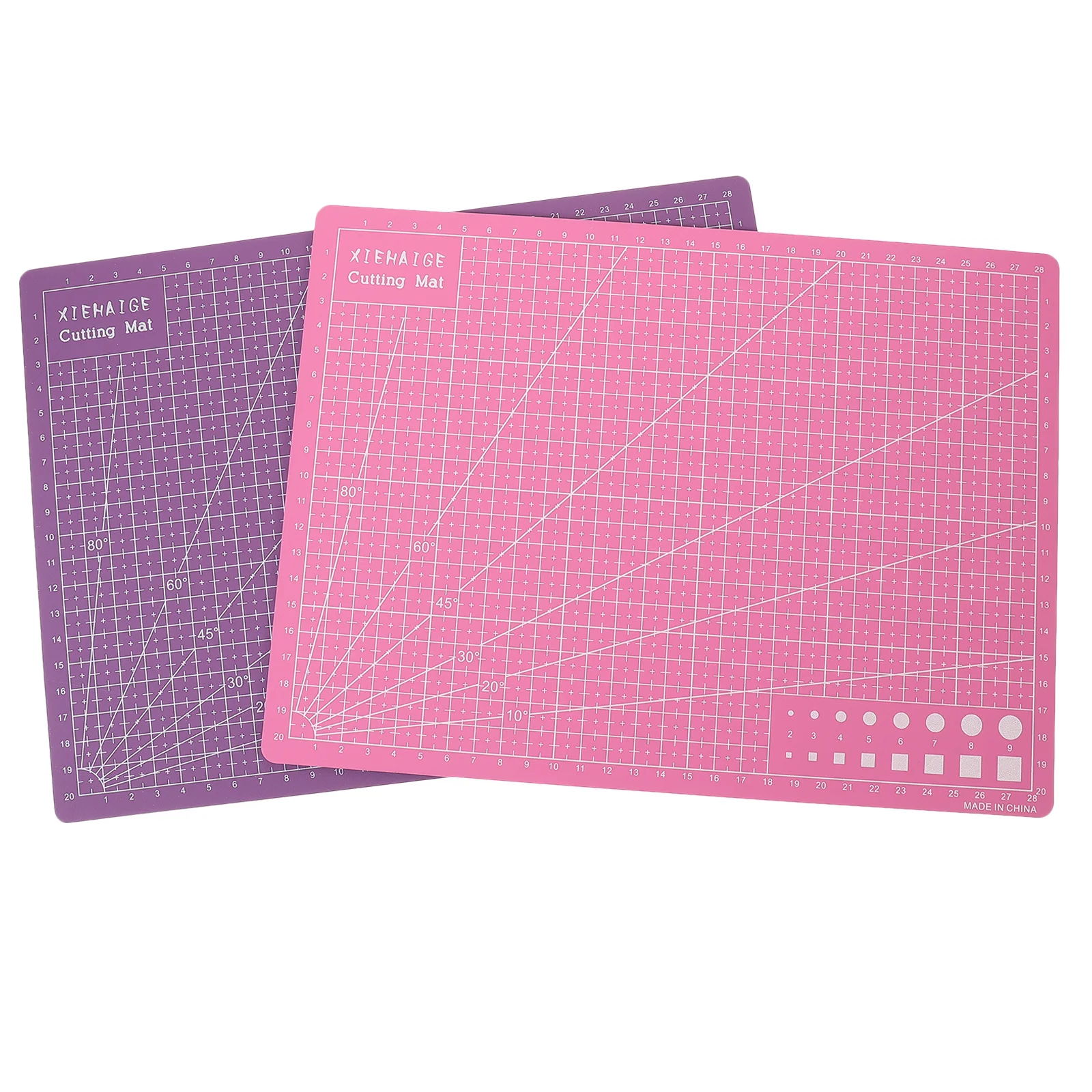 2 قطعة حصيرة القطع البلاستيكية للحرف اليدوية ، لوحة فنية للنقش على الوجهين ، وسادة قطع حرفية غير قابلة للانزلاق ، حامي مسطرة الخياطة لتقوم بها بنفسك