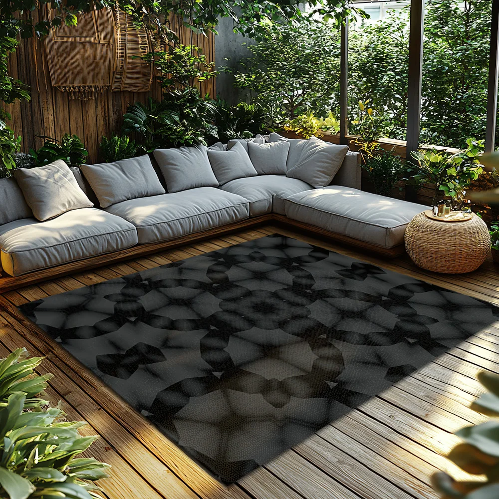 Stylish Modern Area Rug Non Slip Floor Mat Living Room Carpet Home Decor Abstract Geometric Design Indoor Outdoor Rug Washable