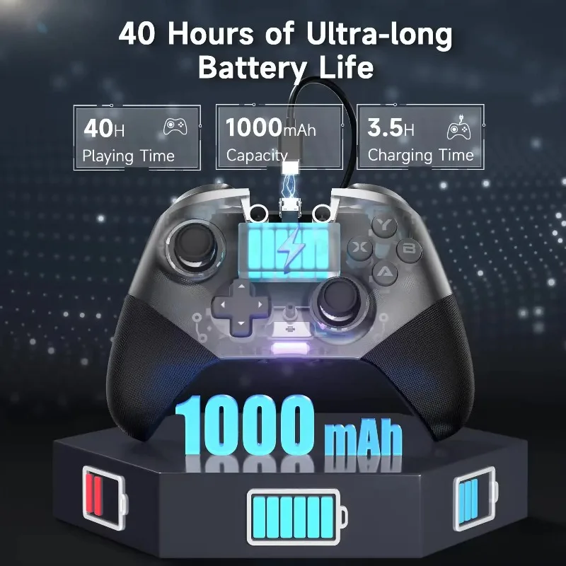 X10 Full Mechanical Buttons 4 Hall Interchangeable Shells, High-end Gamepad Joystick Game Controller
