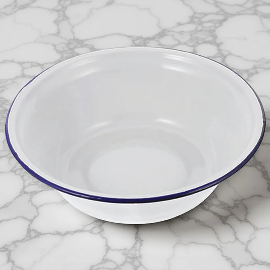 

Elegant Enamel Bowl Retro Design Kitchen Salad Mixing Dough Making Fruits Vegetables Enamel Bowl Lard Basin Kitchen Soup Holder
