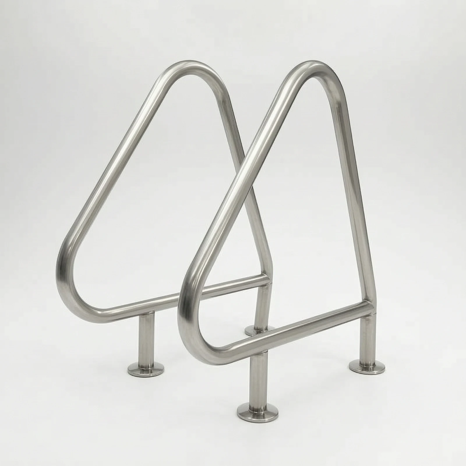 Pool Handrail Stainless Steel Swimming Pool Handrail Grab Rail with Base Plate Heavy-Duty Hardware Screw-Mounted