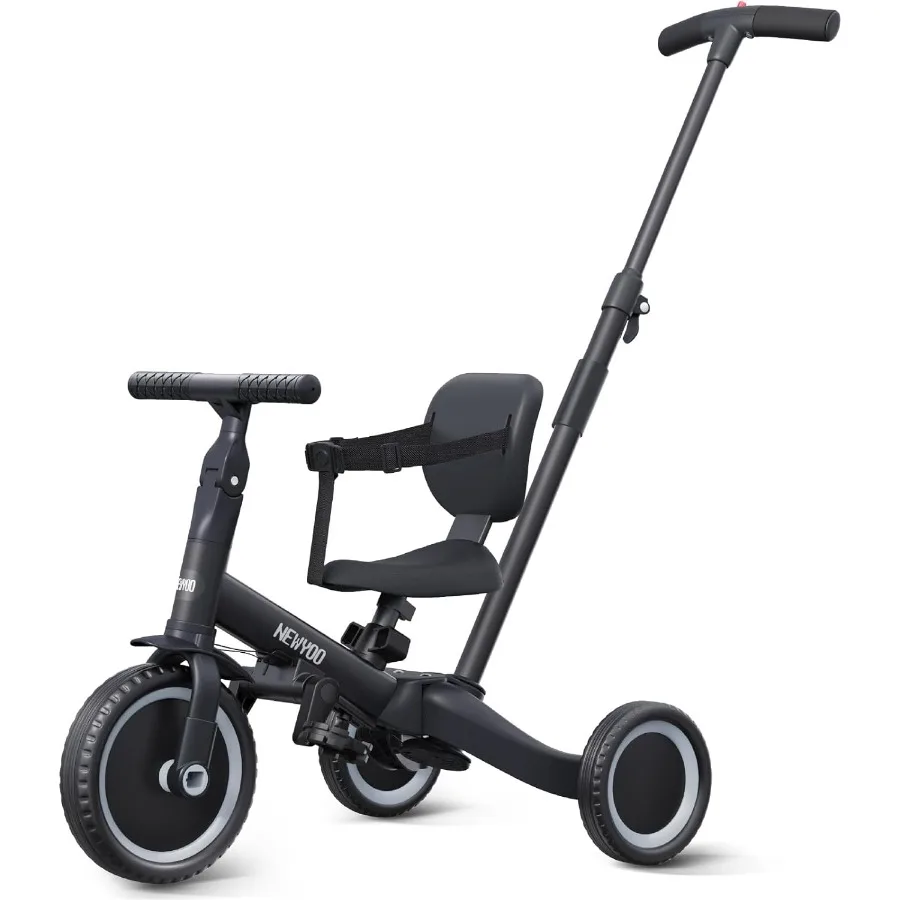 จักรยานเด็กเล็ก, รถสามล้อพร้อมที่จับสำหรับเด็กอายุ 1-3 ปี, ของขวัญวันเกิดและของเล่นสำหรับเด็กชายและเด็กหญิง, แบบปรับเปลี่ยนได้ 5 in 1