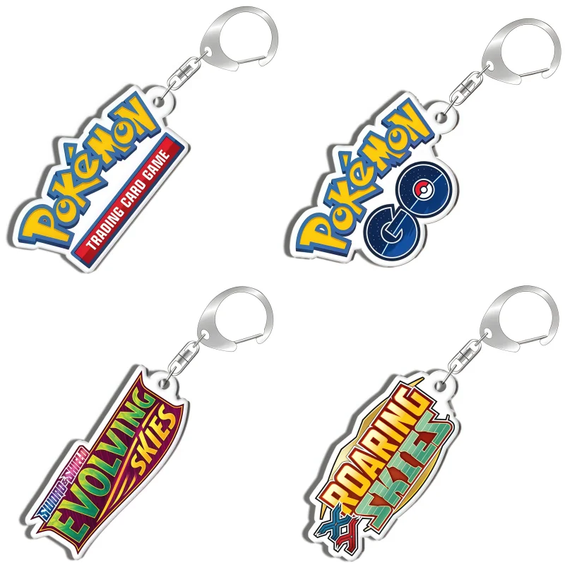 Porte-clés pour les fans de jeux Pokémon Ancient Origins Evolving Skies, cadeau pour les fans d'animés, pendentif de sac à dos en acrylique recyclé, décoration rare, jouet.