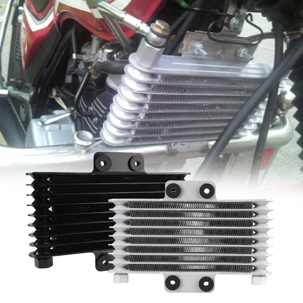 

Transmission Radiator Engine Oil Cooler Aluminum Alloy Motorcycle Radiator Condenser Moto ATV Modification 8 Row Cooling System