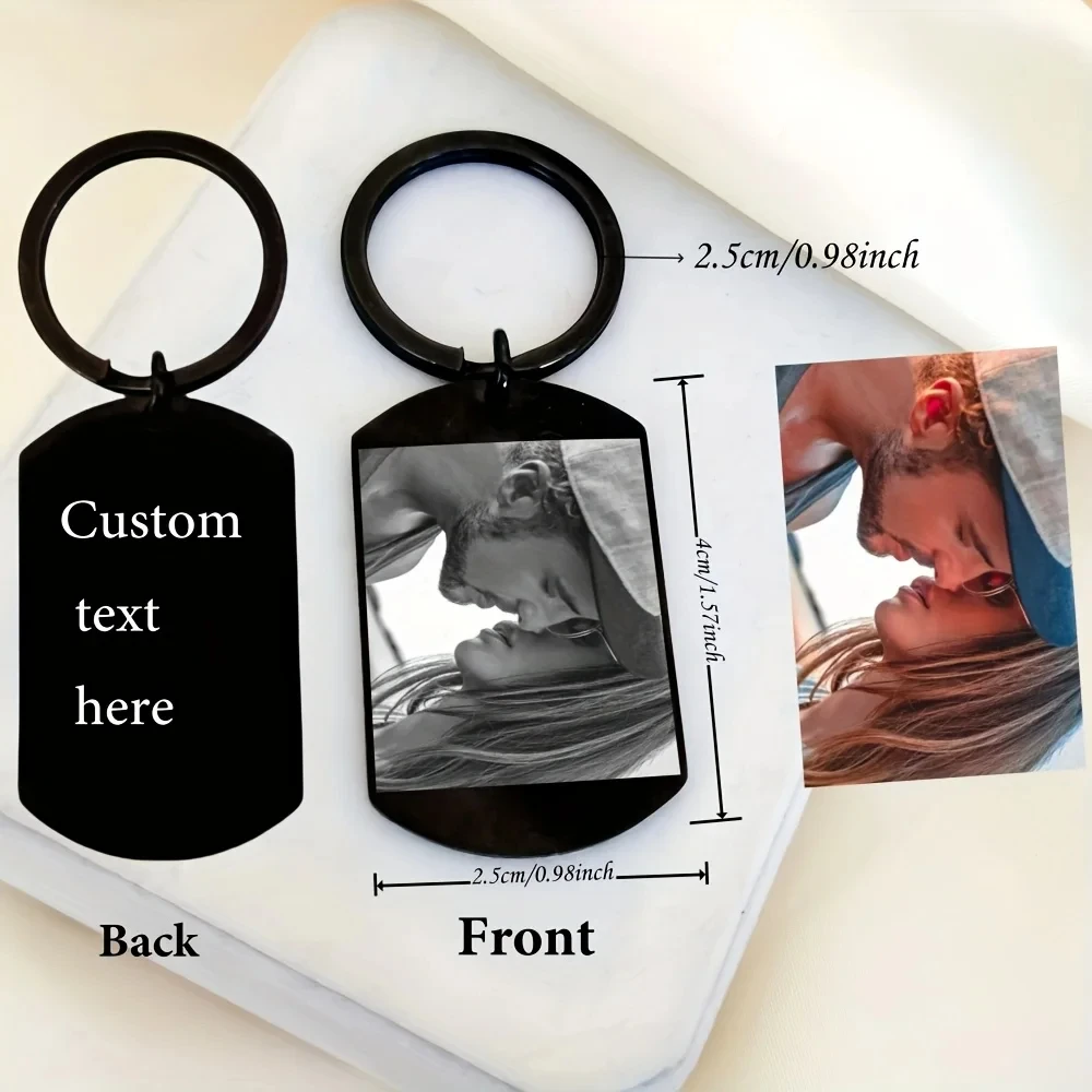 

Personalized Custom Laser Engraving Family Kinship Love Photo Key Ring Custom Personalized Text Pendant Key Chain Jewelry Gift
