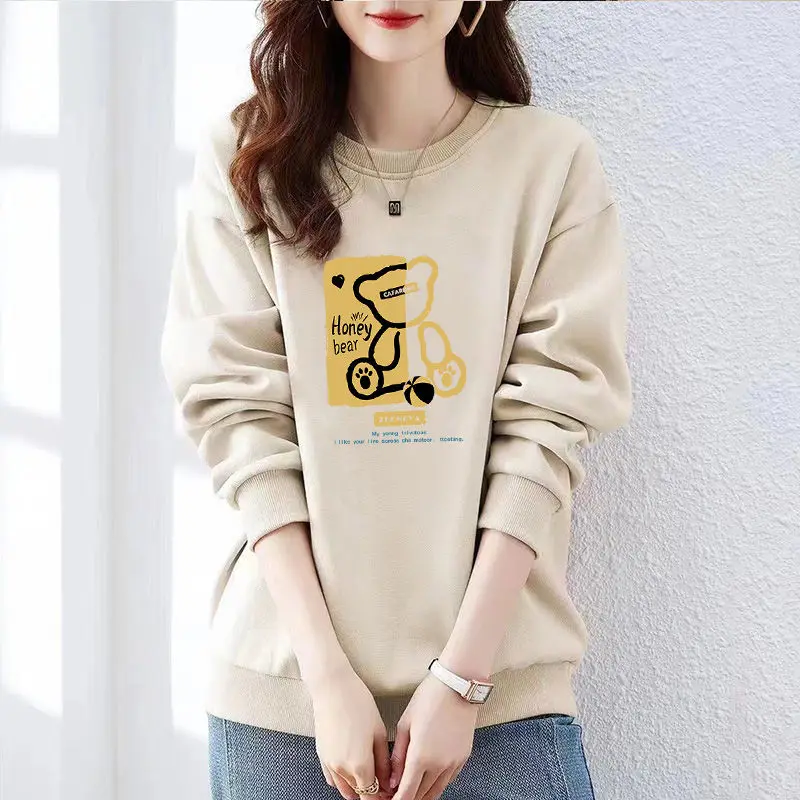Dames Pullover Top Fleece Sport Essentieel Basic Harajuku Mode Kpop Emo Nieuwigheid Ronde hals Damessweatshirts met Orint On