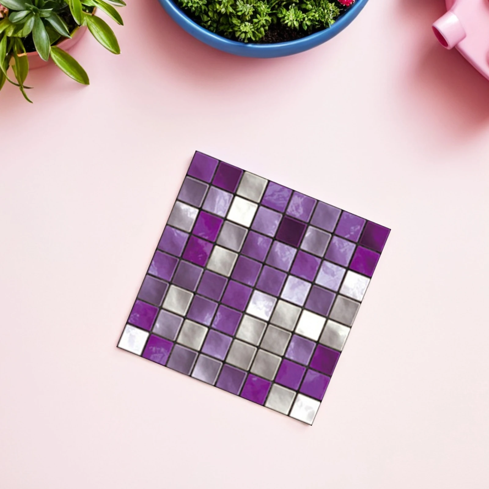 

10Pcs Waterproof Wall Decals Simulation Tile Stickers Home Kitchen Bathroom Decorative Removable PVC Wall Stickers