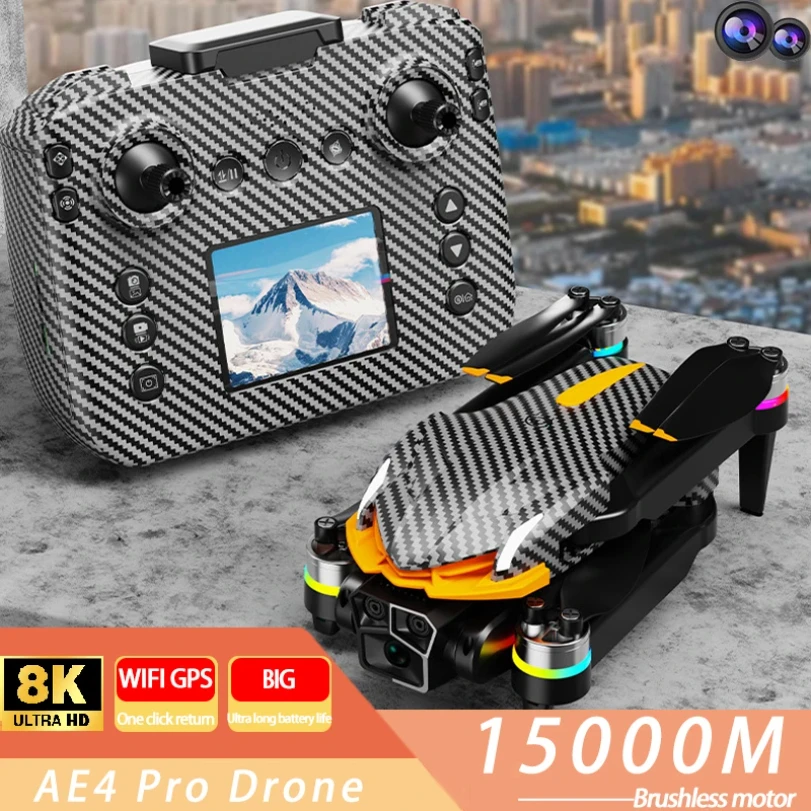 

2025 New AE4 Max New Remote Control with Screen Brushless High-definition Aerial Photography Drone Obstacle Avoidance Quadcopter