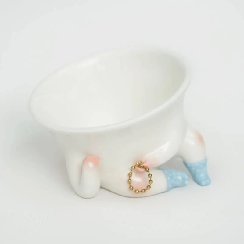 Weird Stuff Cute Lying Posture Ceramic Teacup Unique Porcelain Coffee Mug Creative Drinkware For Home Desktop Holiday Gift Decor