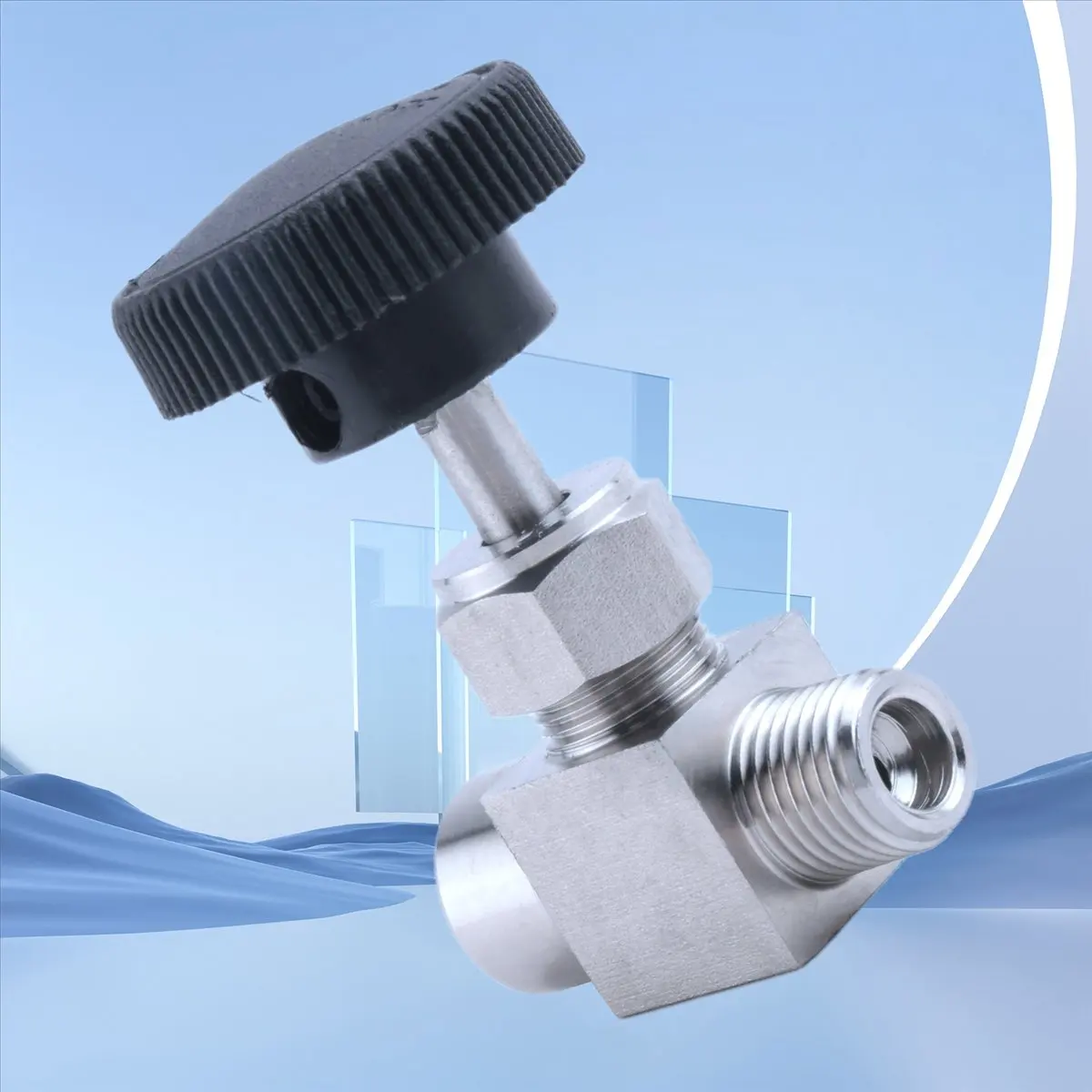 A64Z!! Needle Valve Adjustable 1/4 inch Male to Female Thread Stainless Steel 304 Flow Control Shut Off Crane Needle Valve